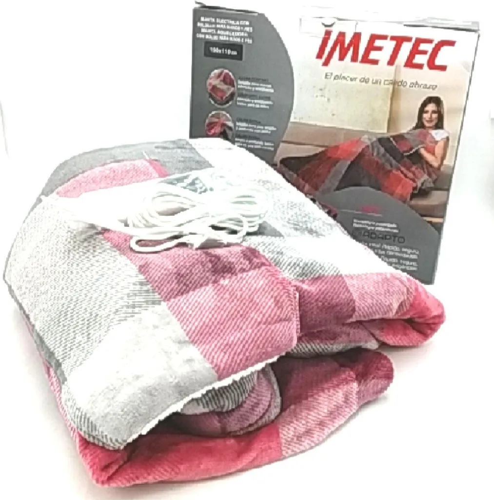 Imetec Adapto Coperta Riscaldante Velluto 150x95 - Caldo Plaid Tasche