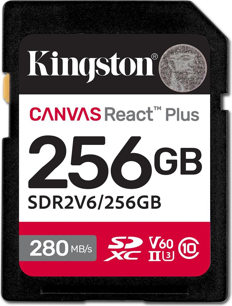 Kingston Canvas React Plus SDXC 256 GB UHS-II V60 Speicherkarte