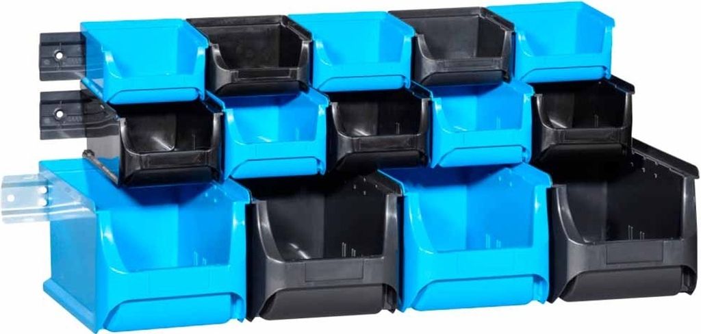 allit Sichtlagerkasten-Set ProfiPlus 1+2+3/17, blau/schwarz Produktbild 