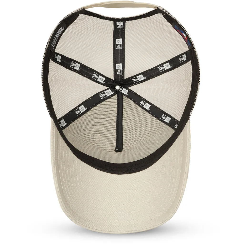New Era Patch Stone A-Frame Trucker Cap Crema UNI | Accessorio Top - 8