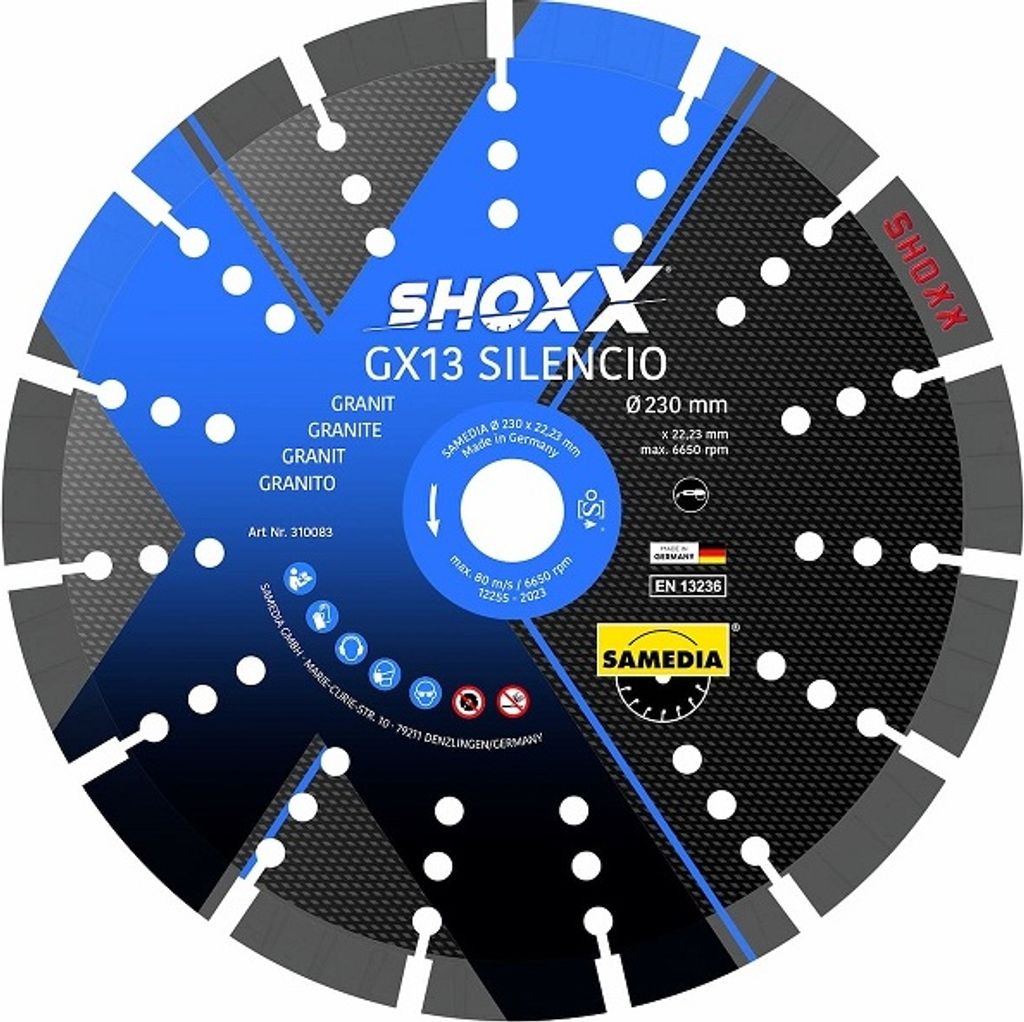 Samedia SHOXX GX13 SILENCIO Diamant-Trennscheibe 400 mm
