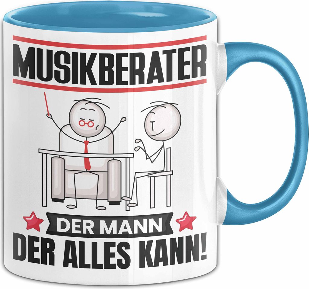 Musikberater Tasse Geschenk für Musikberater Der Mann Der Alles Kann Geschenkidee zum Geburtstag (Blau)