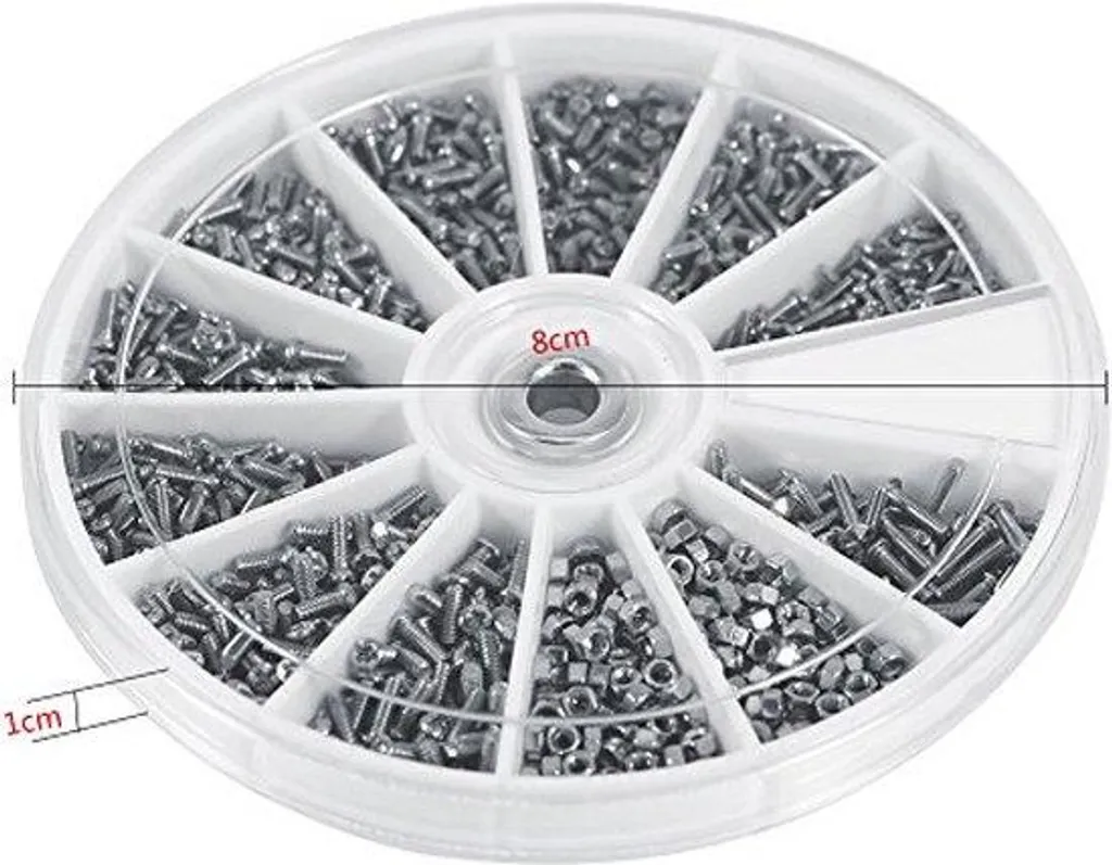 Kit réparation lunettes et montres : 600 vis assorties M1 à M1,6 inox