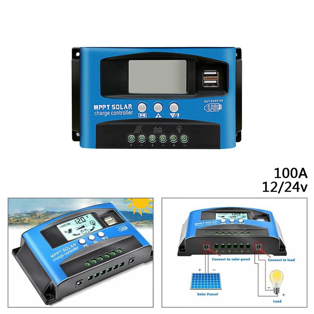 100A 12V/24V MPPT Solar Ladegerät Controller