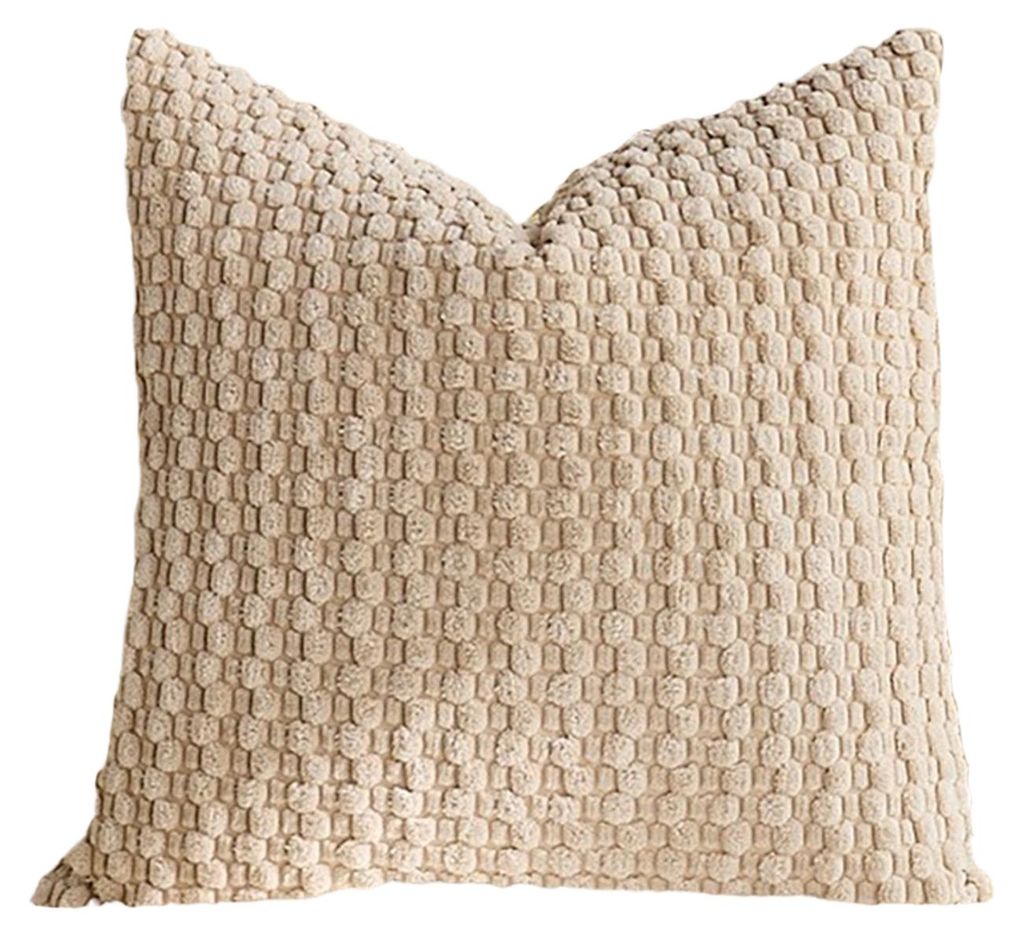 45 x 45 cm großer Kissenbezug aus Cord, Dekokissenbezug für Wohnzimmer, Schlafzimmer, Sofa oder Bett, quadratischer dekorativer Kissenbezug