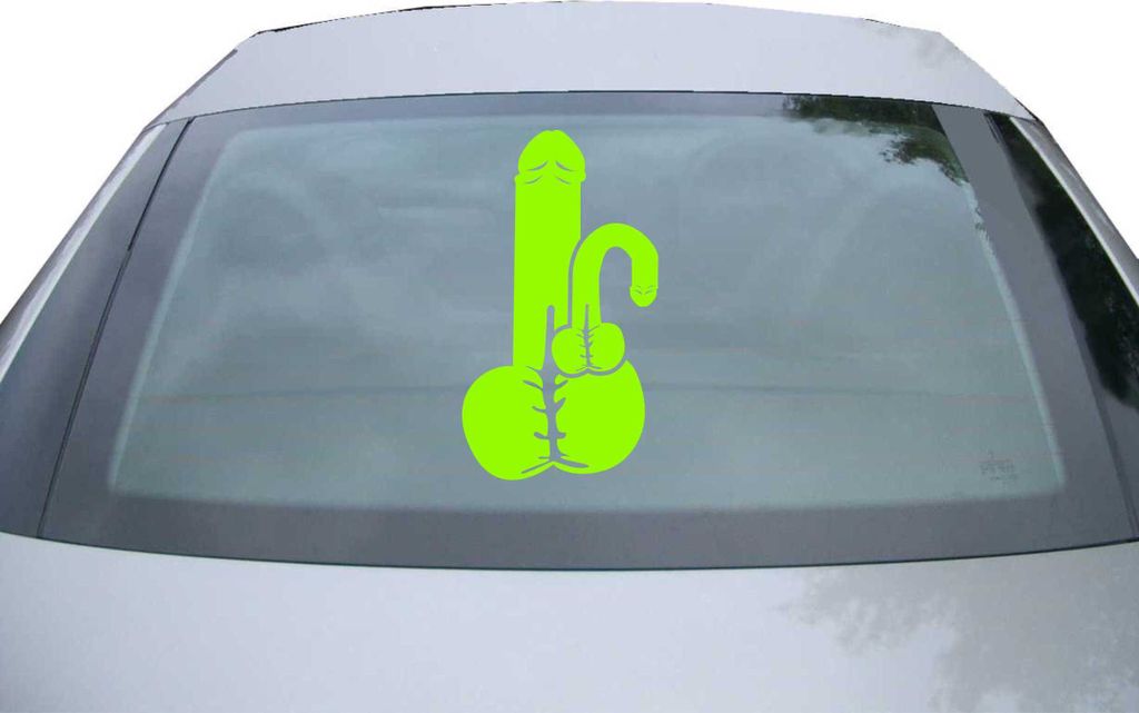 Indigos UG - Aufkleber Heckscheibe & Motorklappe DE7076 - neongrün - 600x599 mm - Me vs. Youo - Auto Scheiben Fenster Heckklappe Tuning Racing JDM...