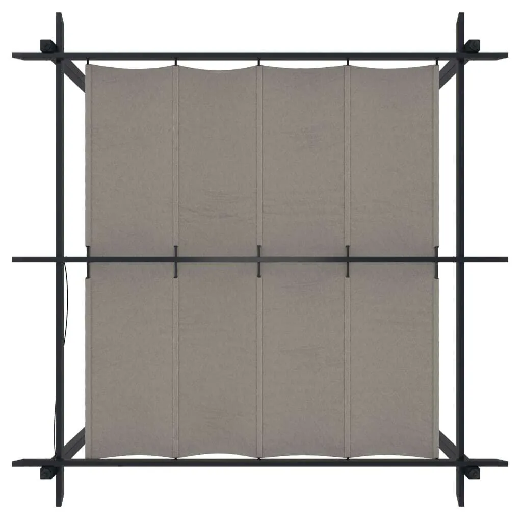 Pavillon Toit Extensible 3x3 m Crème, Tonnelle Acier Stable - 7