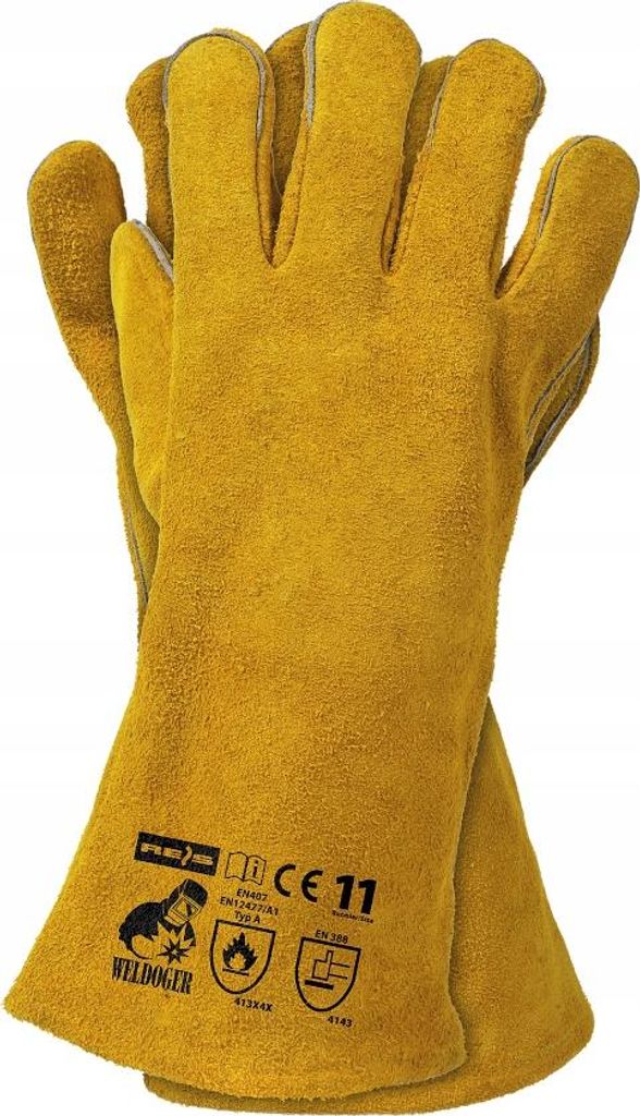 WELDOGER - skórzane długie rękawice - 35 cm - rozmiar: 11. Zdjęcie produktu 