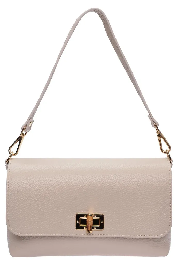 Sac épaule en cuir beige Roberta M RM 150T - Design minimaliste SS26