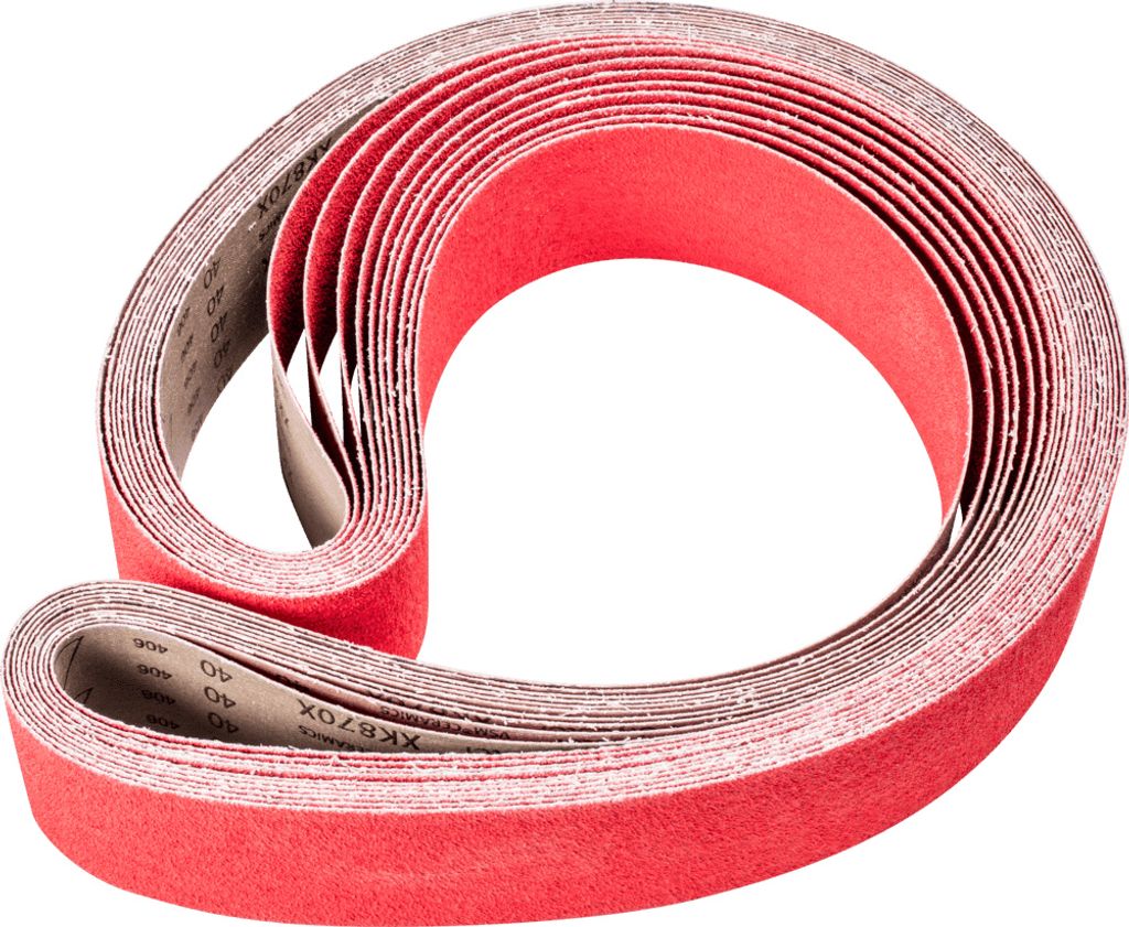 PFERD TOOLS Keramikkorn Schleifband BA 75x2000mm CO-COOL40 für Edelstahl-Schliff mit Bandschleifer