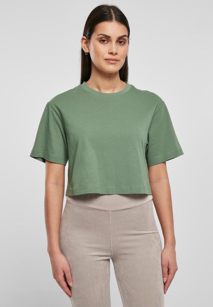 Urban Classics bauchfreies Damen-Top Osnee grün 5XL