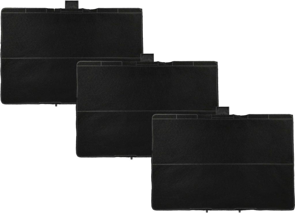 vhbw 3x Aktivkohlefilter kompatibel mit Siemens LC28BH542, LC68KD542/03, LC66BB530, LC21BD552, F98BC540/01 Dunstabzugshaube - 31,5 x 21,5 x 2,3 cm