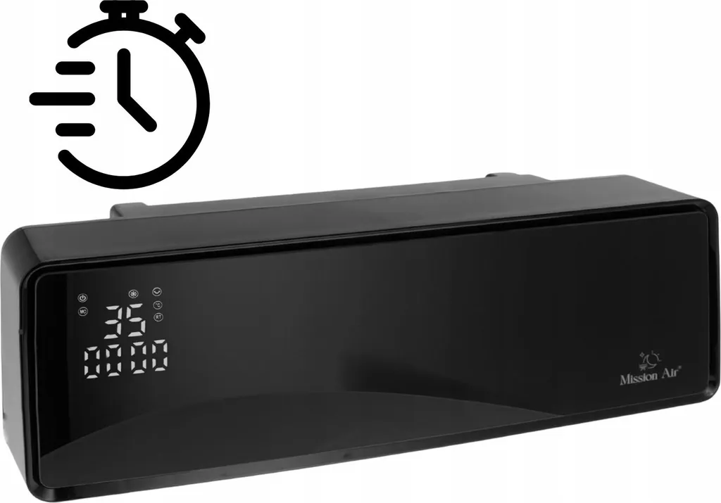 Rideau d'air AERO 2000W noir avec télécommande - Design ultra compact - 6