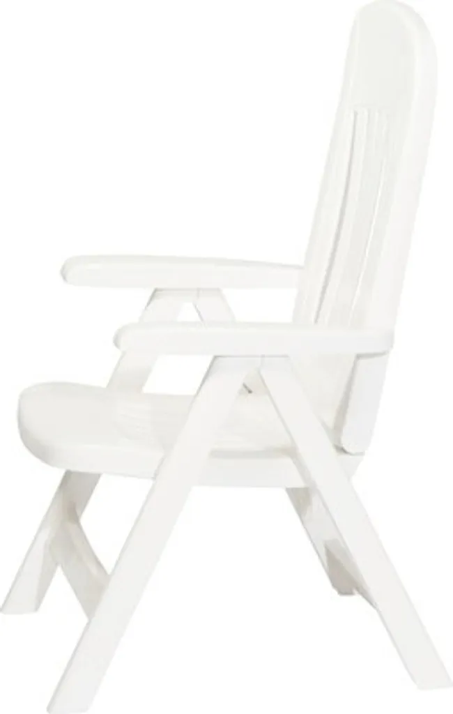 Fauteuil pliant Sieger Comtesse blanc pour balcon et petite terrasse - 8