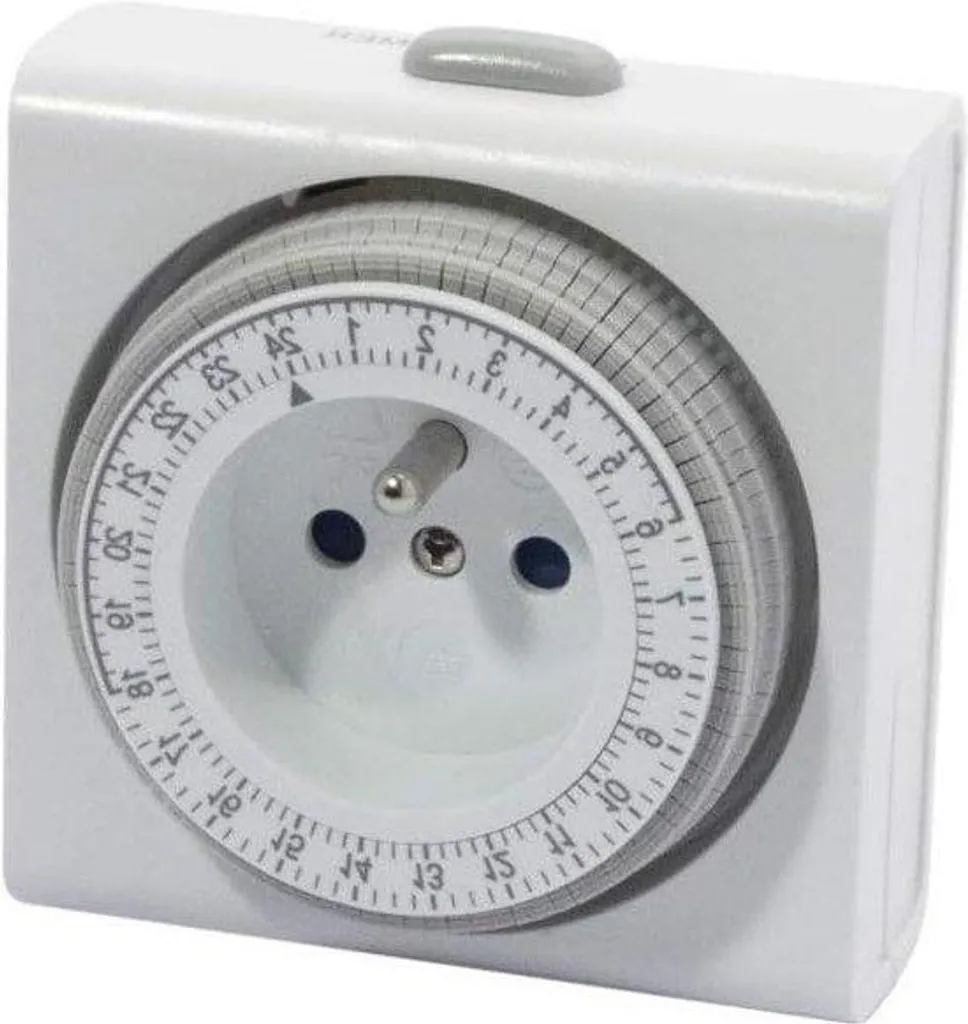 Horloge carrée mécanique secteur avec grand cadran blanc ultra-lisible