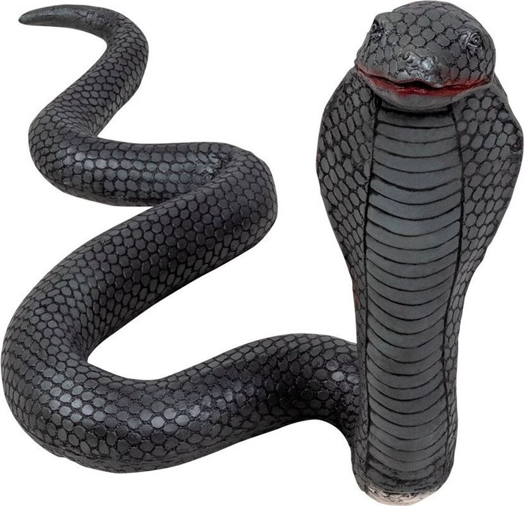 Halloweendecoratie: Cobra Latex Schwarz mit 31 x 65cm
