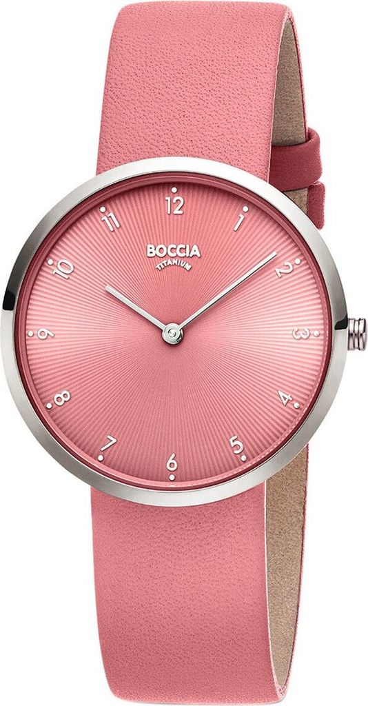Boccia Damen Armbanduhr 3309-13 Trend Lederband lachsrosa