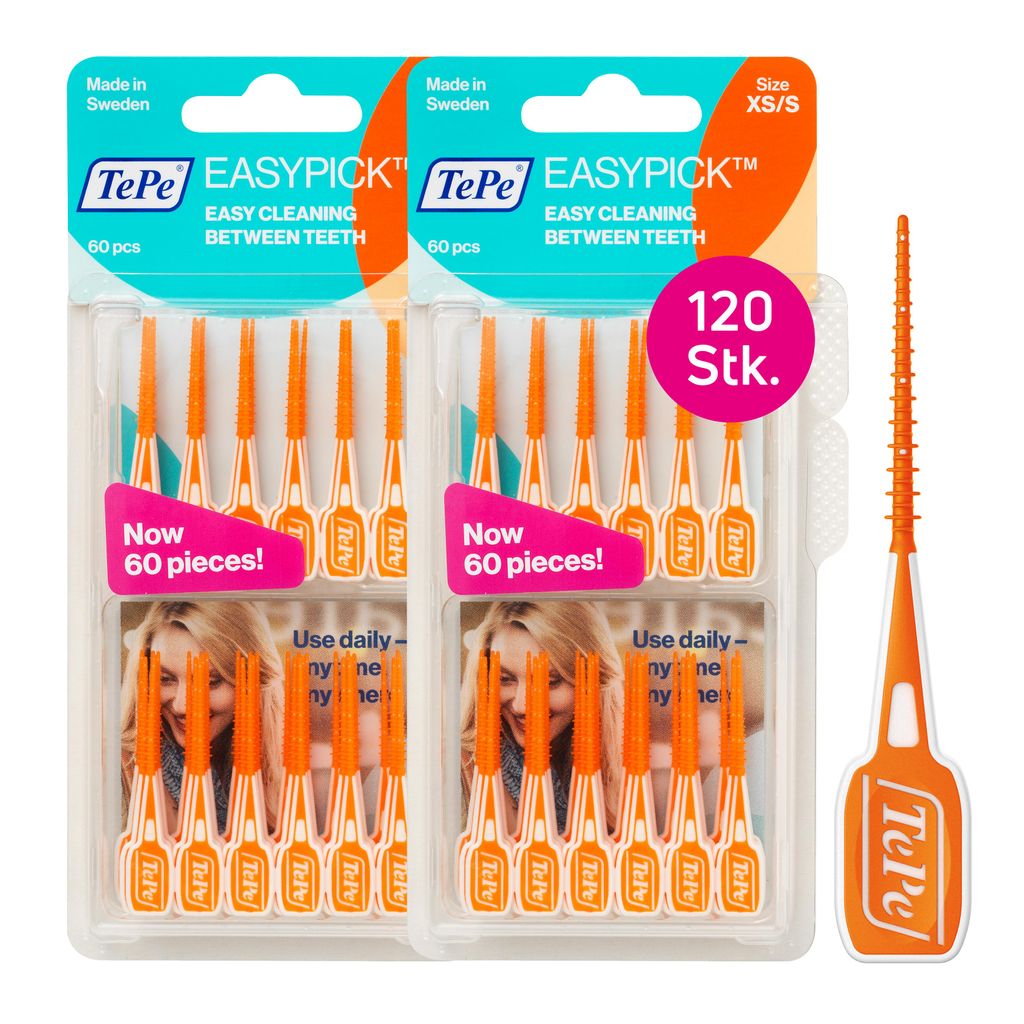 120 St. TePe EasyPick im Doppelpack, XS/S, 2 x 60 Stück, Produktbild 