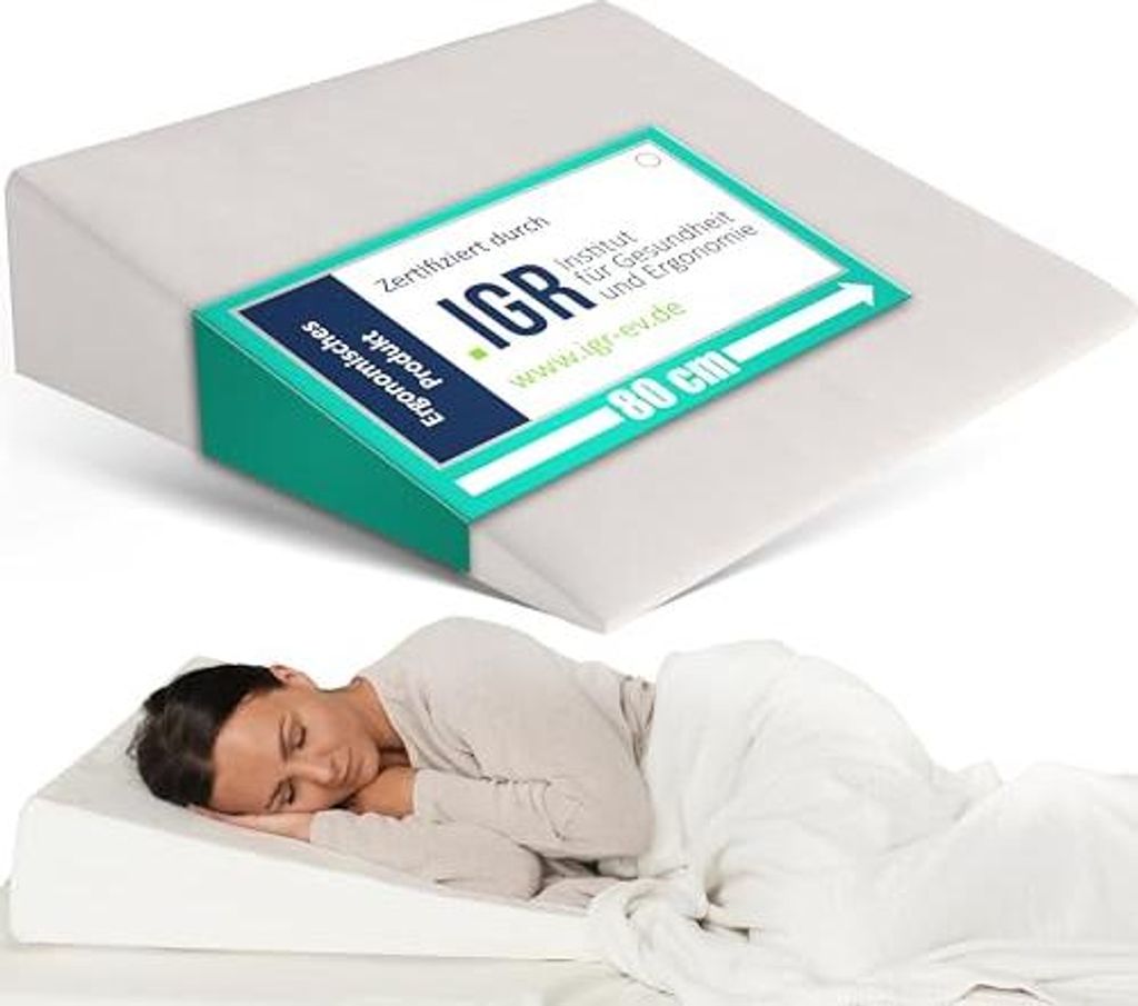 DYNMC you Keilkissen für Bett & Sofa – Ergonomisches Stützkissen zur Schlaf- und Rückenunterstützung - Komfortkissen für Erwachsene (Weiß, ...