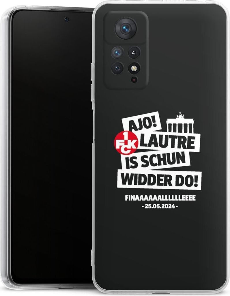 DeinDesign Handyhülle für Xiaomi Redmi Note 11 Pro 4G Silikon Hülle Case Smartphone Schutzhülle 1. FC Kaiserslautern 1. FCK Pokal Finale 2024
