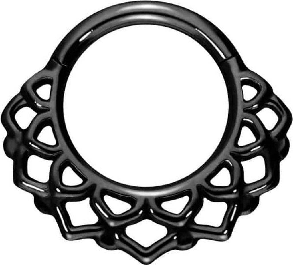 Ohrpiercing, Nasenpiercing, Septum Piercing Chirurgenstahl Segmentring Clicker ORIENTALISCHES DESIGN