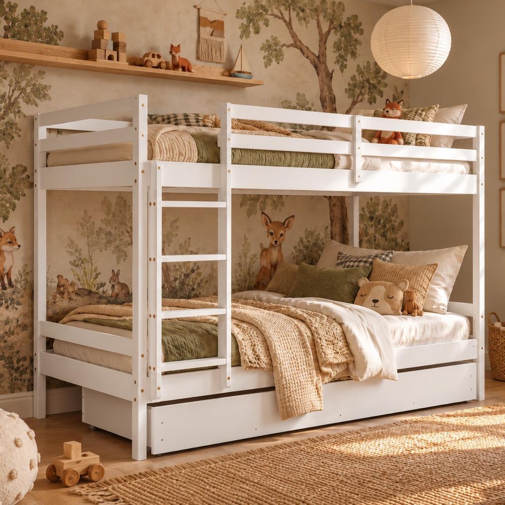 Homestyle4u Etagenbett 90x200 Kinder Hochbett mit Produktbild 