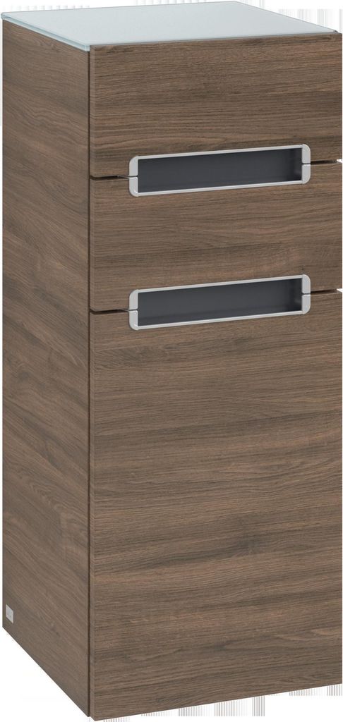 Villeroy & Boch Subway 2.0 Seitenschrank, eine Tür Anschlag rechts, 2 Schubladen, Glass White, A7131SVH