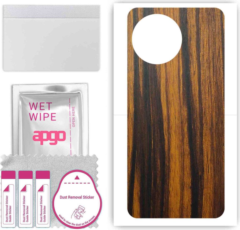 apgo Rückseite Schutzfolie, Skin, kompatibel mit Realme 11 4G, Hinten Displayschutzfolie aus Vinylfolie, kratzfest, einfache Montage - Tigerwood