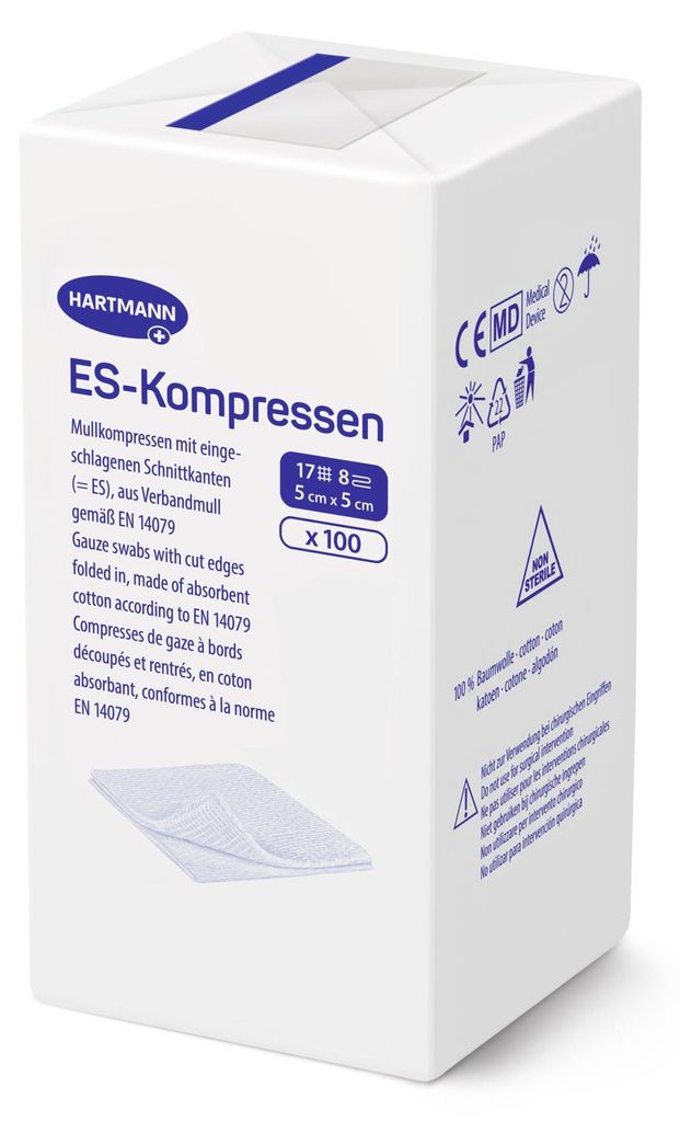 HARTMANN ES Kompresy niesterylne 5 cm x 5 cm, 100 kompresów Zdjęcie produktu 