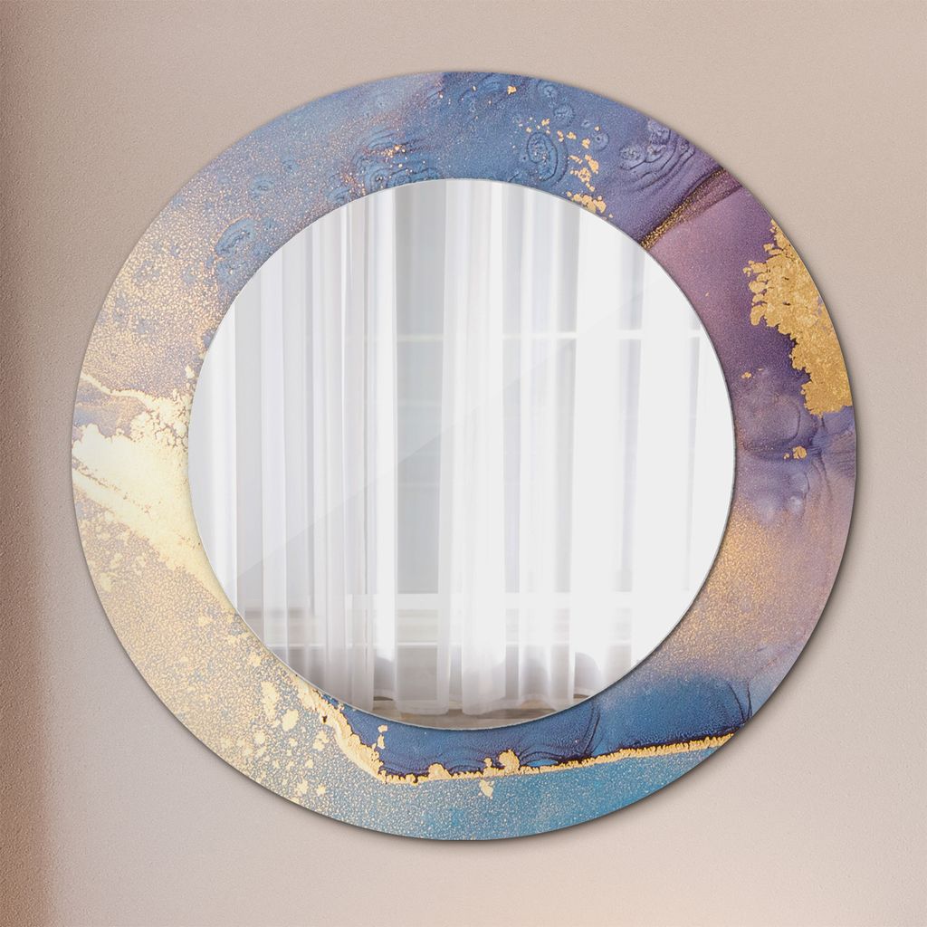 Ø60cm Modern Spiegel - Wandspiegel Wandmontage- Schlafzimmer - Marmor Stein