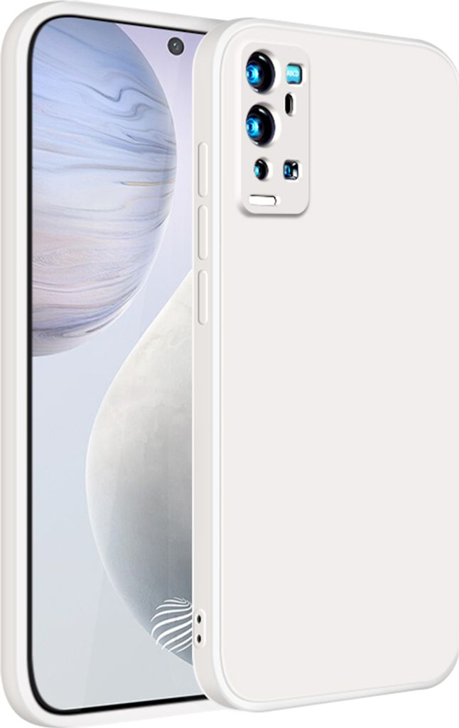 VIVO X60 Pro Hülle, LaimTop Slim Liquid Silikon Gel Gummi Schutzhülle für VIVO X60 Pro Weiß
