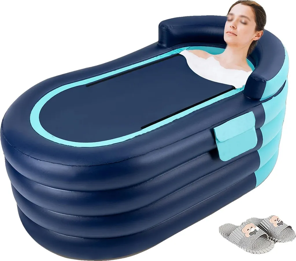 Piscine gonflable familiale grande capacité avec dossier ergonomique bleu