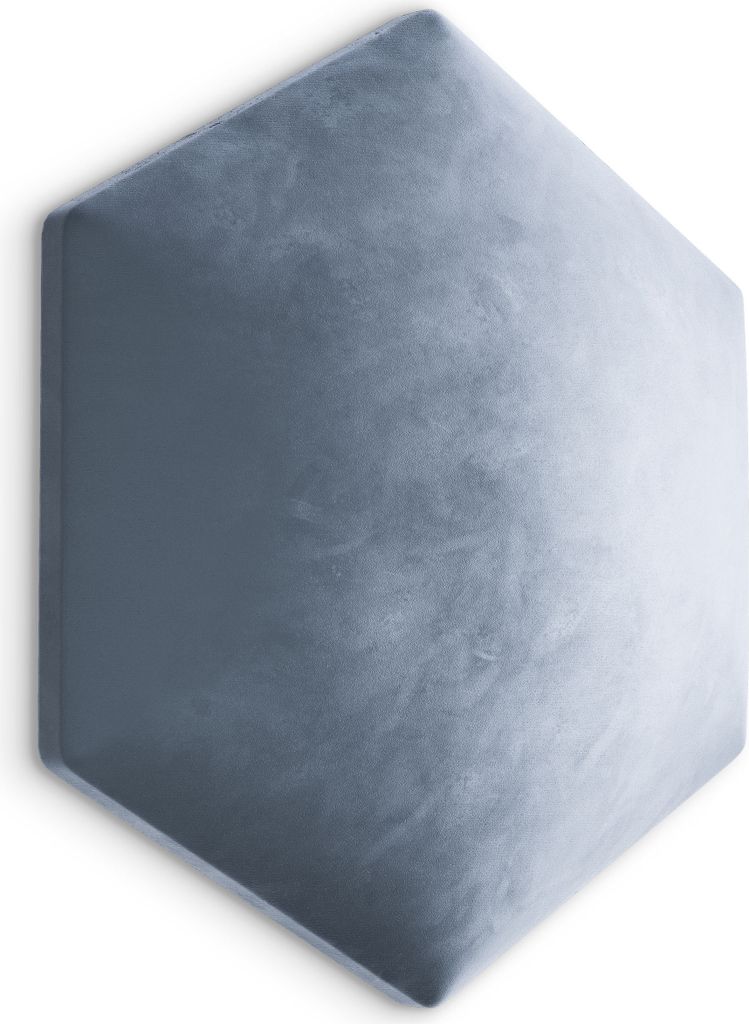 A single hexagonal upholstered wall panel, likely a decorative element for a wall or headboard.