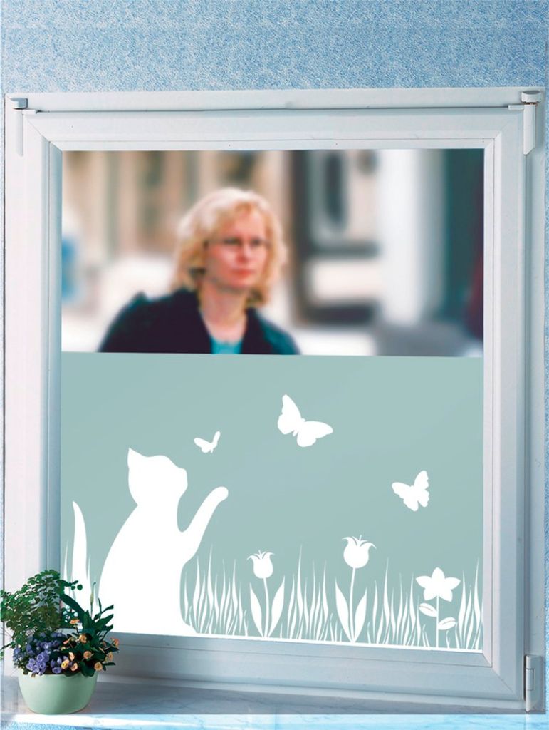 Sichtschutzfolie Katze Produktbild 
