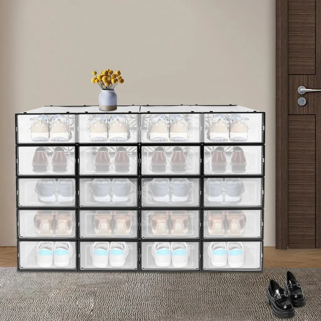 Rangement à chaussures modulable avec porte transparente - Pack de 20 - 5