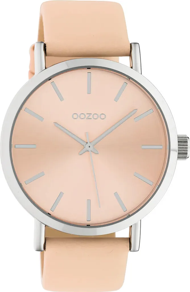 Montre Femme Cuir Rose Beige Oozoo - Cadran Analogique Design Épuré C10446