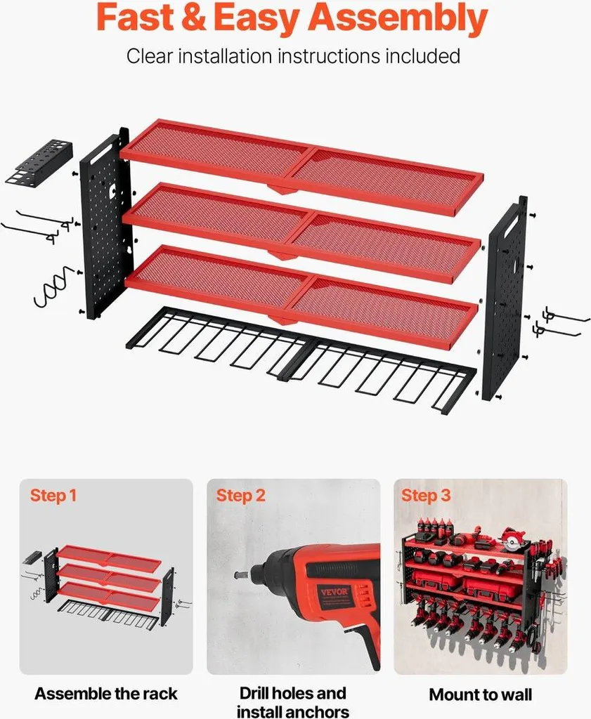 Support pour Outils Électriques Idéal pour Ranger son Atelier Propre - 6