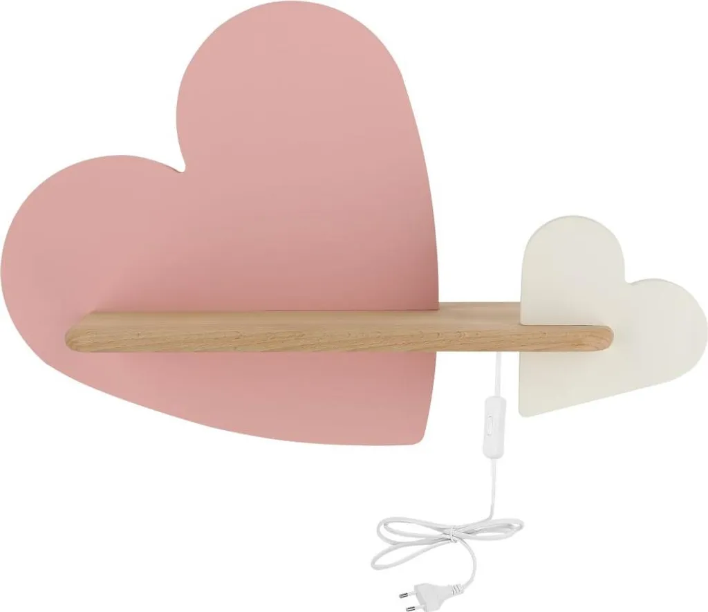 Applique murale LED HEART Candellux en bois rose 5W blanc neutre 250lm