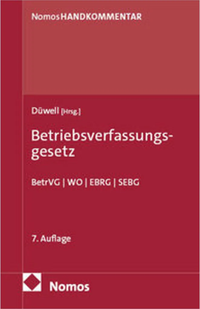 Code du travail allemand Betriebsverfassungsgesetz 2024 broché