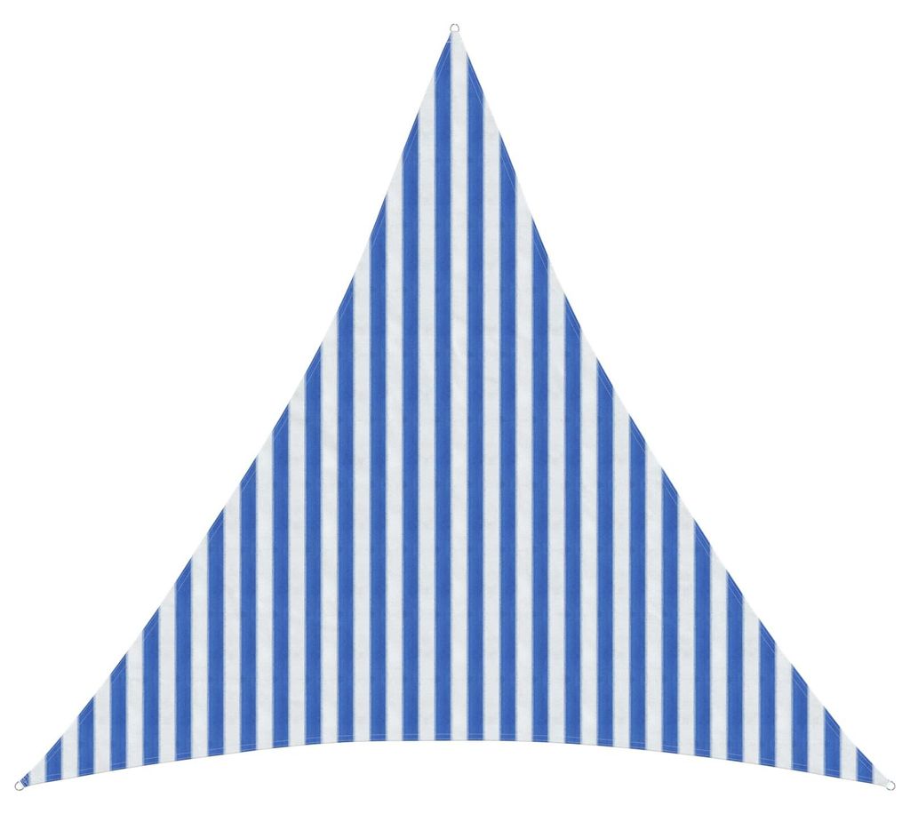 Sonnensegel Blau und Weiß 3,6 x 3,6 x 3,6 m HDPE