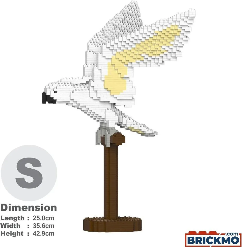 Puzzle 3D Perroquet Cacatoès en Briques JEKCA pour Décoration Maison