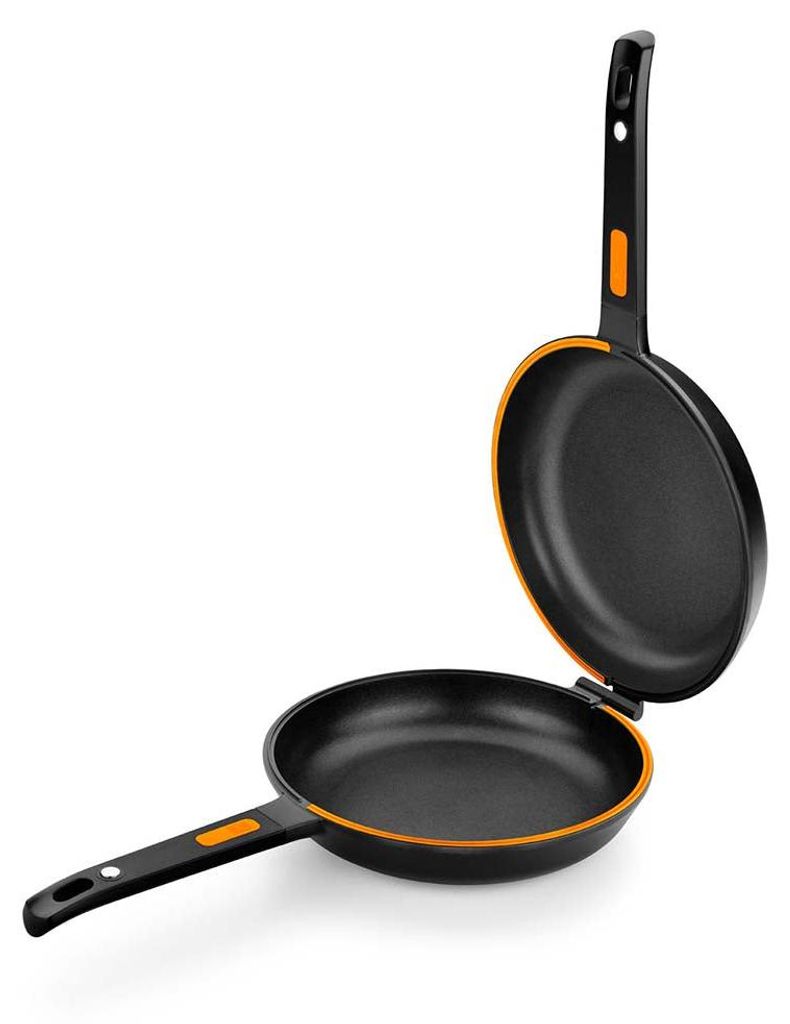 BRA Efficient Duo | Doppelte Kartoffel-Omelette-Bratpfanne, 26 cm Durchmesser, Aluminiumguss, dreifache Antihaftschicht, 100 % PFOA-frei, für alle...