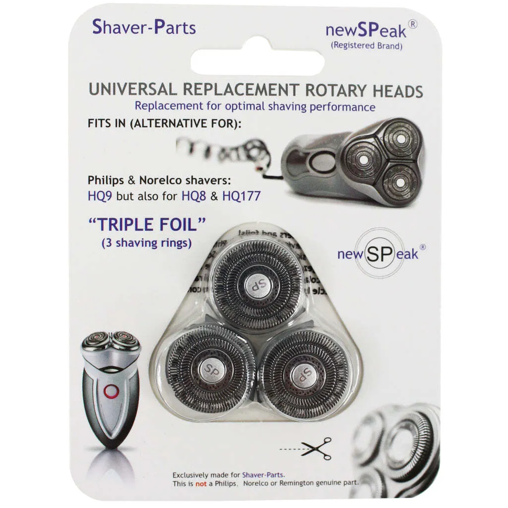 Lame Rasoio HQ9 HQ177 Alternative per Philips Speed-XL | 3 Pezzi