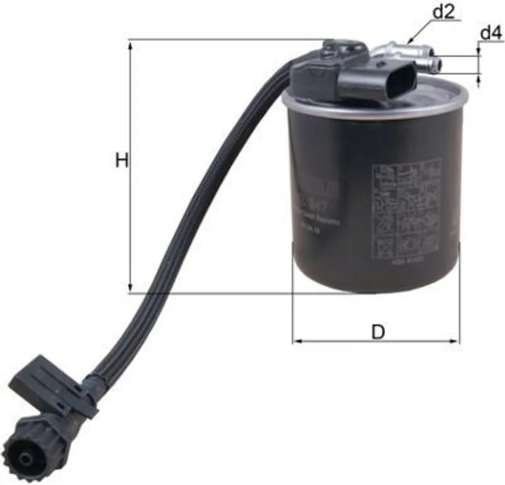 Filtre à Carburant KNECHT KL 947 pour Protection du Système d'Injection