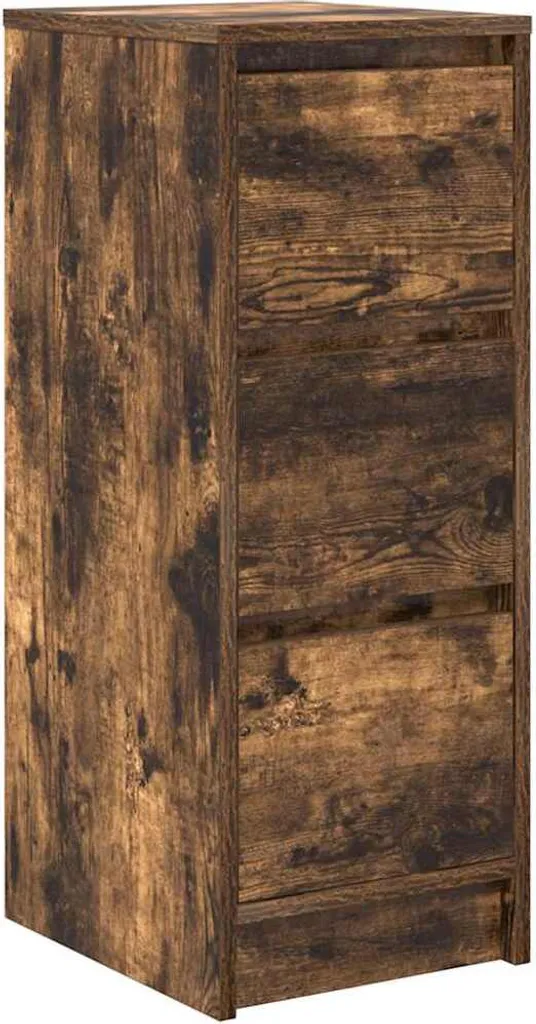 SYFAX™ Credenza Rovere Fumo 29,5x34x76 cm in Legno Multistrato