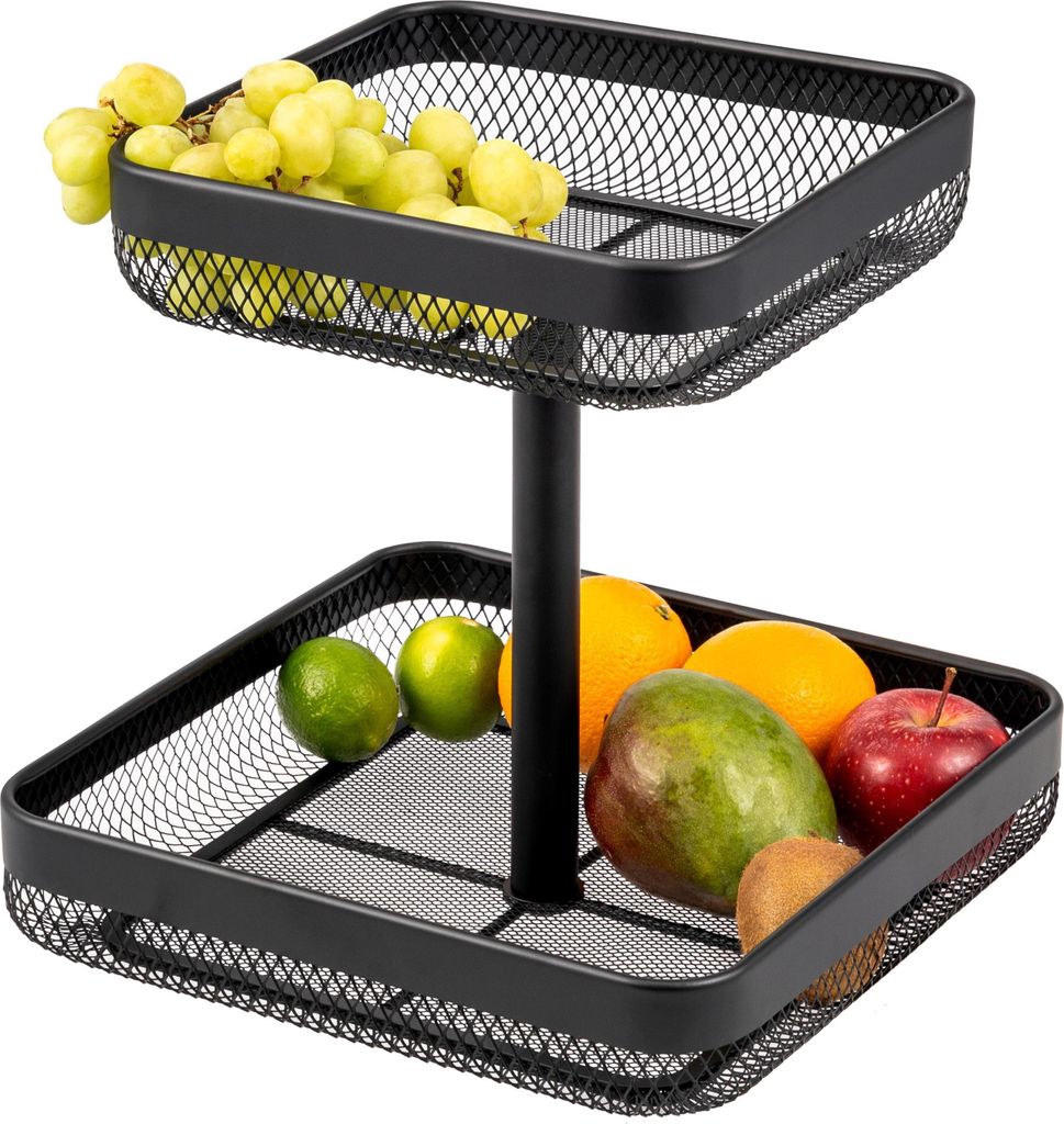 eluno Obstetagere, Brotkorb eckig 2-stöckig, Obstkorb, 25 x Produktbild 