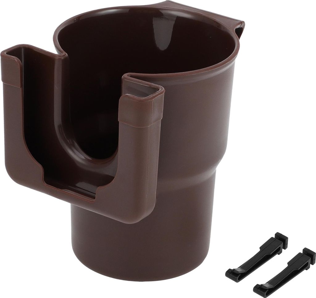 2 in 1 Becherhalter, 3,46" Auto Mittelkonsole Armlehne Zusätzlicher Becherhalter ABS Braun, 1 Stk.