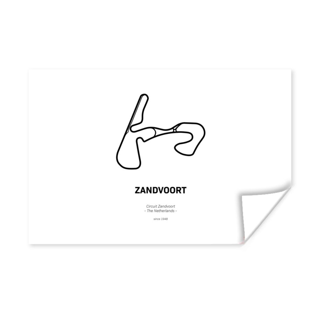 MuchoWow Poster Formel 1 - Rundkurs - Zandvoort 180x120 cm - Fotoplakat