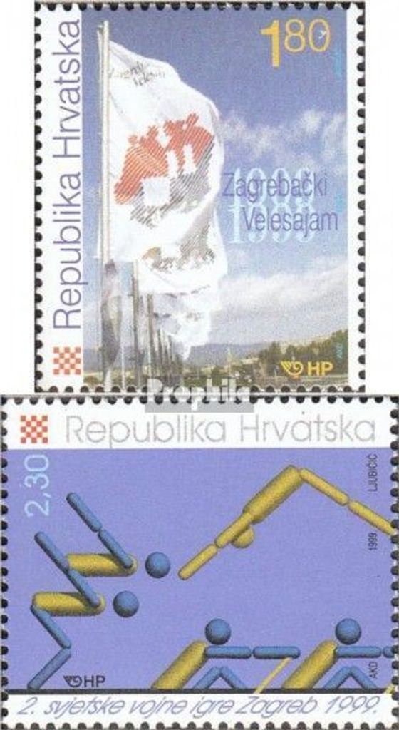 Briefmarken Kroatien 1999 Mi 496,516 (kompl.Ausg.) postfrisch Zagreber Messe