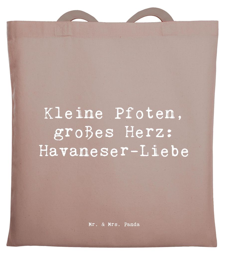 Mr. & Mrs. Panda Shopping Tasche Spruch Havaneser Liebe - Produktbild 
